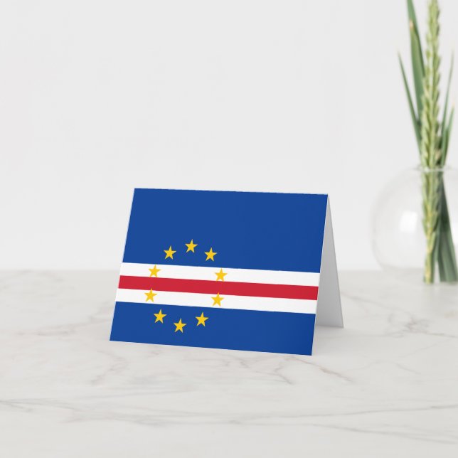 Tarjeta Bandera de Cabo Verde (Anverso)