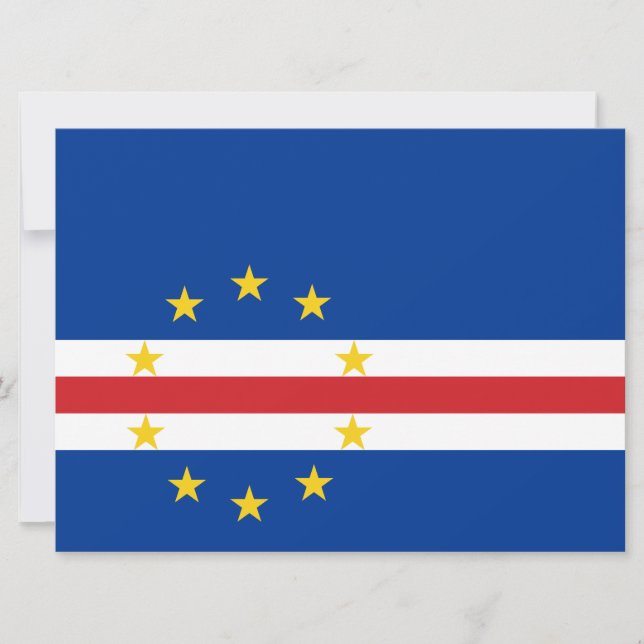 Tarjeta Bandera de Cabo Verde (Cabo Verde) (Anverso)