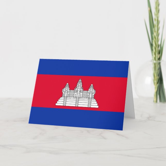 Tarjeta Bandera de Camboya (Anverso)