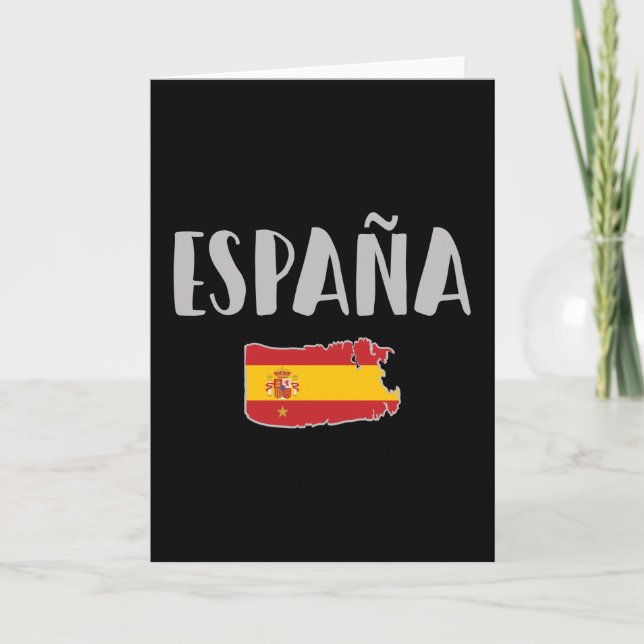 Tarjeta Bandera de camiseta de hinchas de fútbol de España (Anverso)