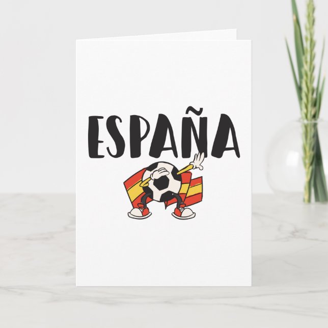 Tarjeta Bandera de camiseta de hinchas de fútbol de España (Anverso)