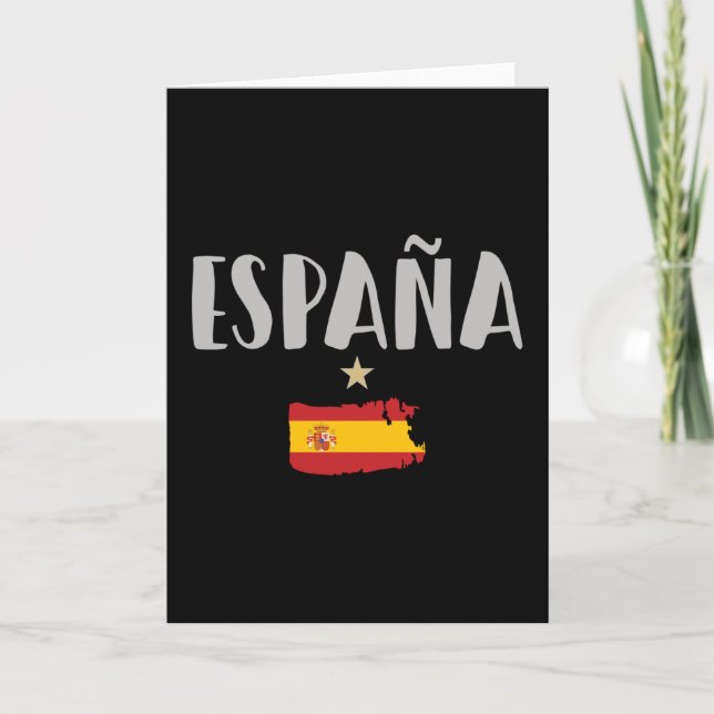 Tarjeta Bandera de camiseta de hinchas de fútbol de España (Anverso)