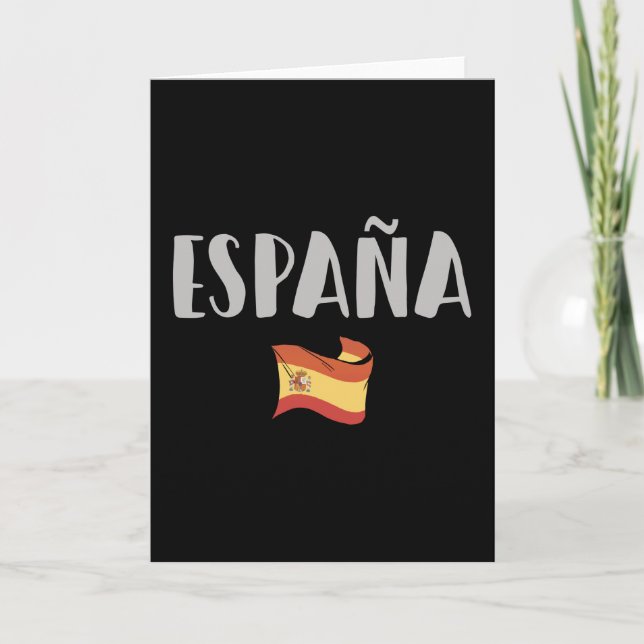 Tarjeta Bandera de camiseta de hinchas de fútbol de España (Anverso)