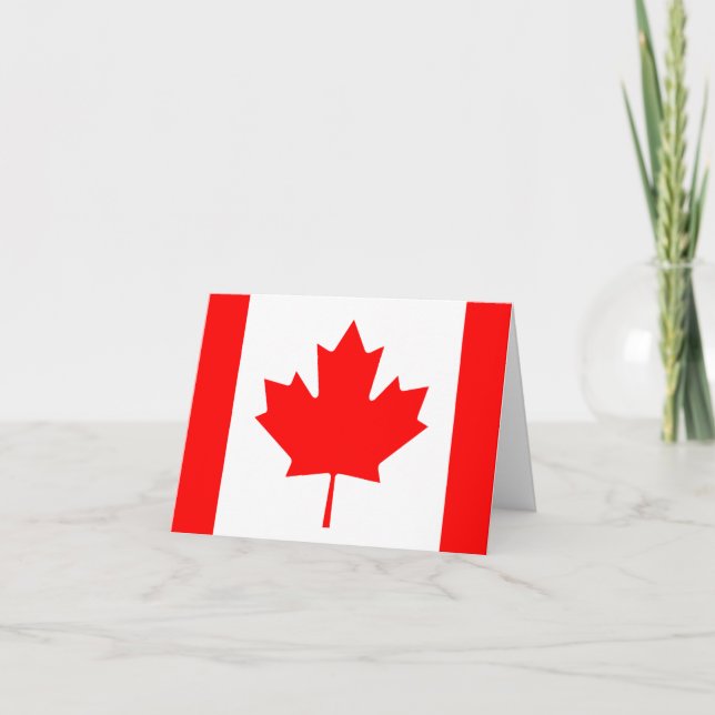 Tarjeta Bandera de Canadá (Canadá) (Anverso)
