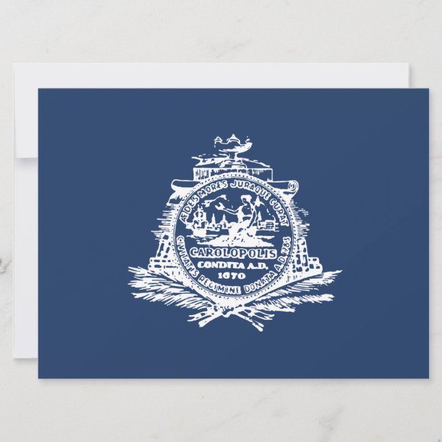 Tarjeta Bandera de Charleston (Carolina del Sur) (Anverso)