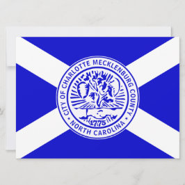 Tarjeta Bandera de Charlotte (Carolina del Norte)