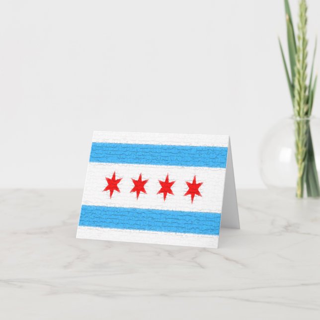 Tarjeta Bandera de Chicago (Anverso)