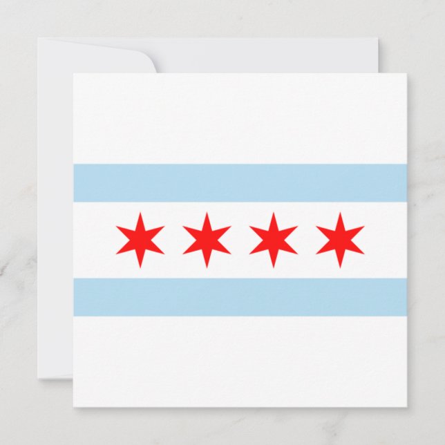 Tarjeta Bandera de Chicago (Illinois) (Anverso)