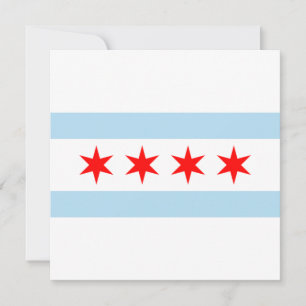 Tarjeta Bandera de Chicago (Illinois)