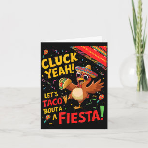 Tarjeta bandera de cinco de mayo pollo clo clo sí vamos a