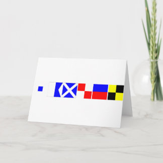 Tarjeta Bandera de código Samuel