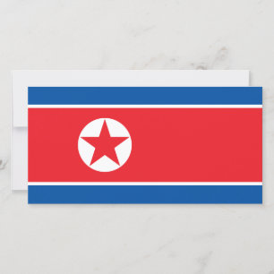 Tarjeta Bandera de Corea del Norte (RPDC)