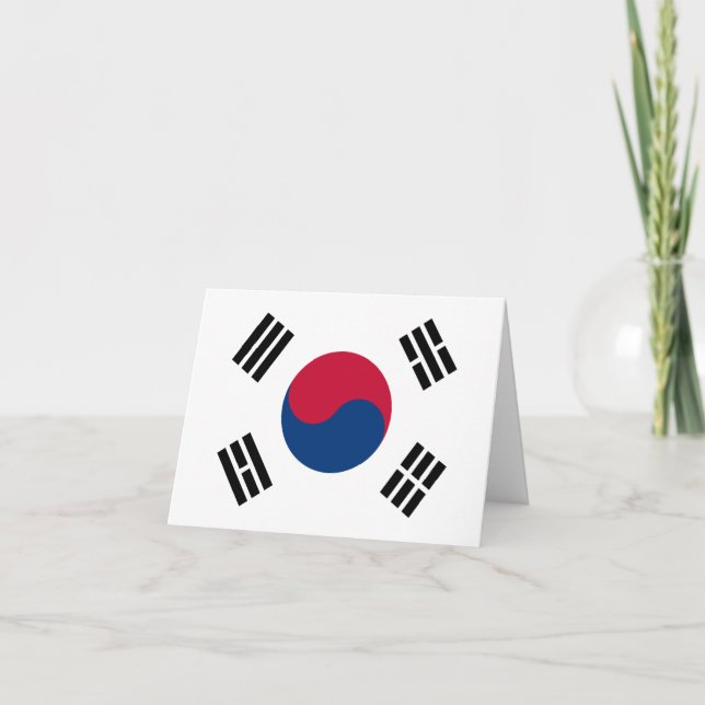 Tarjeta Bandera de Corea del Sur (Anverso)