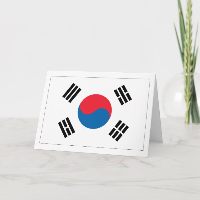 Tarjeta Bandera de Corea del Sur (Anverso)