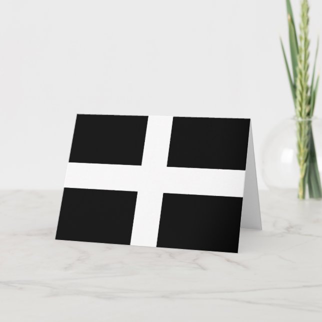 Tarjeta Bandera de Cornualles (Cornwall) (condado de Ingla (Anverso)