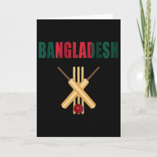 Tarjeta Bandera de Cricket Ngladesh T Ll Wicket 