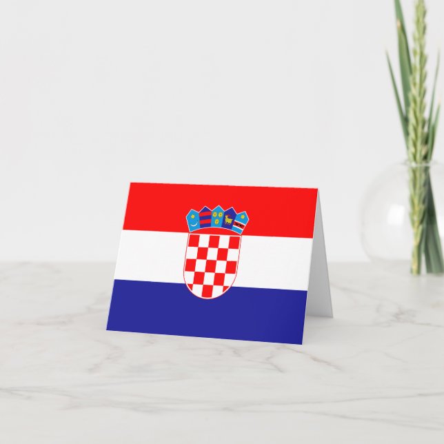 Tarjeta Bandera de Croacia (croata) (Anverso)