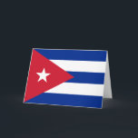 Tarjeta Bandera de Cuba<br><div class="desc">Este diseño presenta la bandera nacional de Cuba (oficialmente la República de Cuba), que es un país que comprende la isla de Cuba, así como la Isla de la Juventud y varios archipiélagos menores. Cuba se encuentra en el Caribe septentrional, donde se encuentran el Mar Caribe, el Golfo de México...</div>