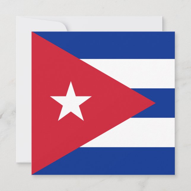 Tarjeta Bandera de Cuba (Anverso)