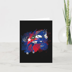Tarjeta Bandera de Cuba en equitación