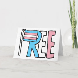 Tarjeta Bandera de derechos transnacionales libres