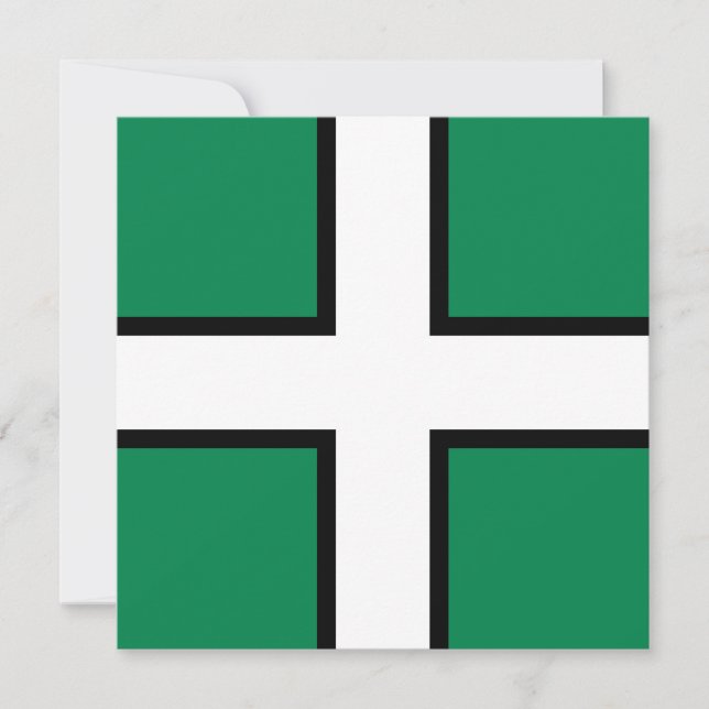 Tarjeta Bandera de Devon (condado del Reino Unido) (Anverso)