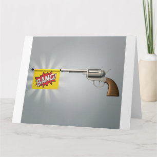 Tarjeta Bandera de disparo de pistola