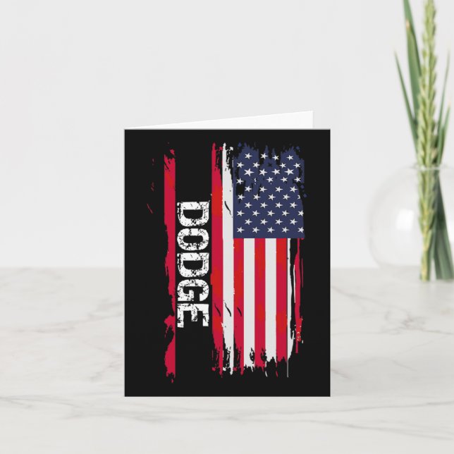 Tarjeta Bandera De Dodge Usa (Anverso)