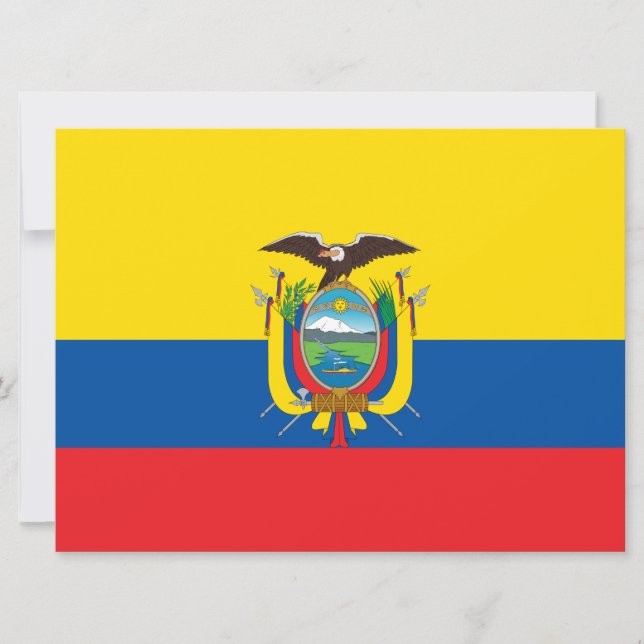 Tarjeta Bandera de Ecuador (Anverso)