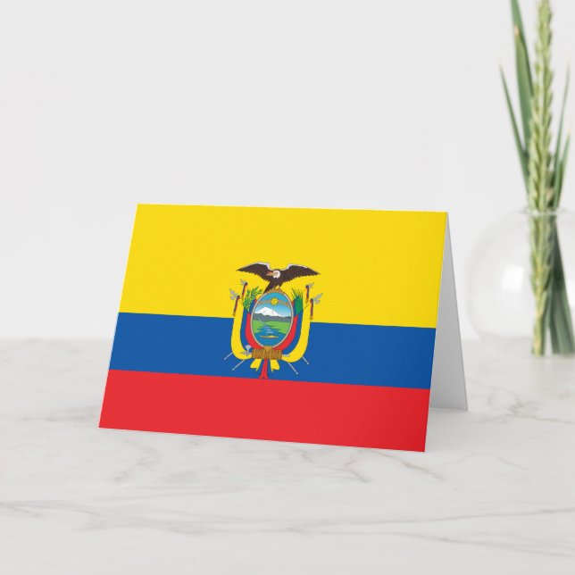 Tarjeta Bandera de Ecuador (Anverso)