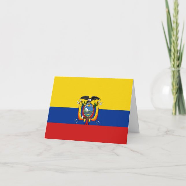 Tarjeta Bandera de Ecuador Notecard (Anverso)