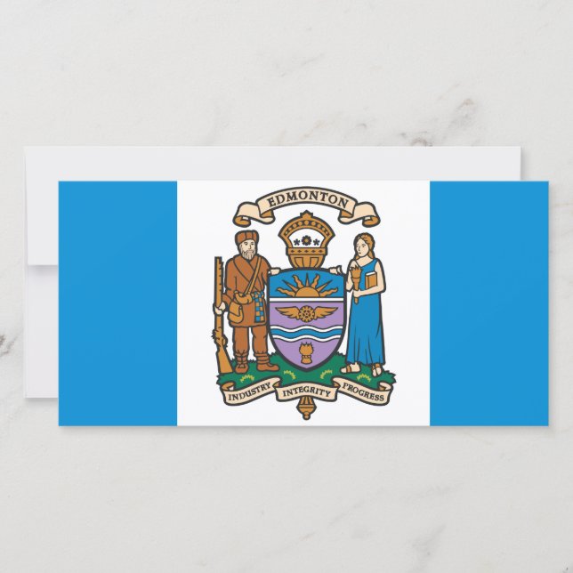 Tarjeta Bandera de Edmonton (Alberta, Canadá) (Anverso)