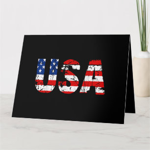 Tarjeta Bandera de EE. UU. Bandera Americana Patriótica Na
