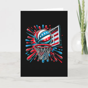 Tarjeta Bandera De Ee. UU. De Color Rojo Blanco Azul Splas