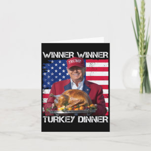 Tarjeta Bandera De Ee. Uu. Ganador Ganador Cena De Pavo Hu