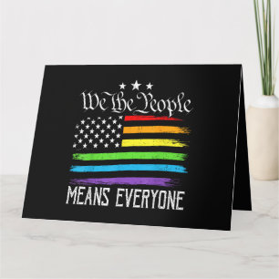 Tarjeta Bandera de EE. UU. Igualdad LGBTQ We the People Si