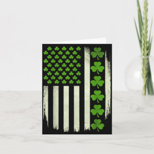 Tarjeta Bandera de EE. UU. Nacional Americano Tréboles Irl