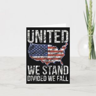 Tarjeta Bandera De Eeuu 4 De Julio Unidos Nos Dividimos En