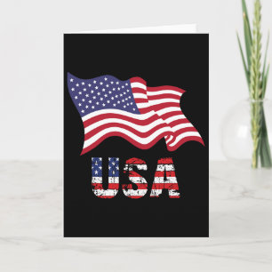 Tarjeta Bandera De EEUU Americana Estados Unidos De Améric