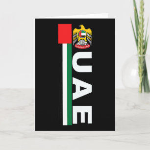 Tarjeta Bandera de Emiratos Árabes Unidos al estilo fútbol