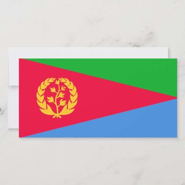 Tarjeta Bandera de Eritrea (Eritrea) (Anverso)