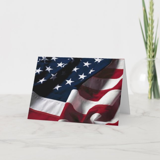 Tarjeta bandera de Estados Unidos (Anverso)