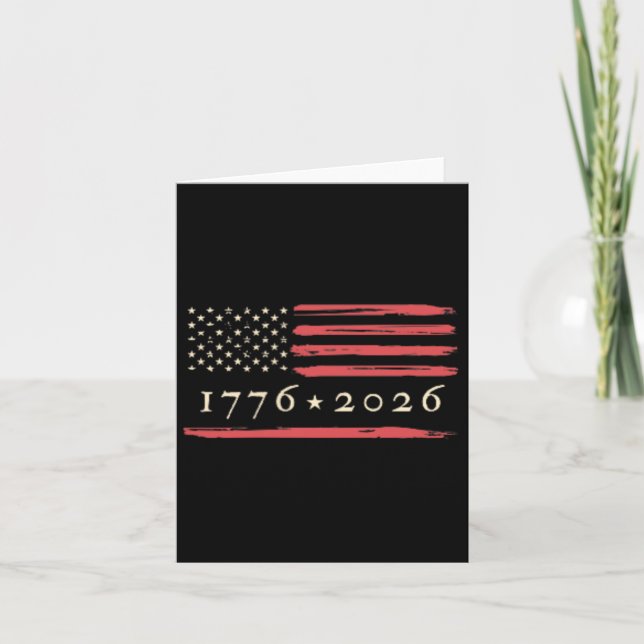 Tarjeta Bandera de Estados Unidos 250 años 1776-2026 (Anverso)