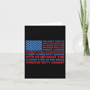 Tarjeta Bandera De Estados Unidos 4 De Julio No Tienes Sil