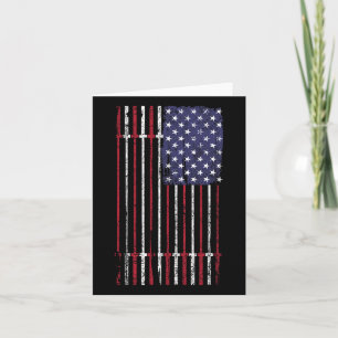 Tarjeta Bandera De Estados Unidos Barbell Para Mujeres