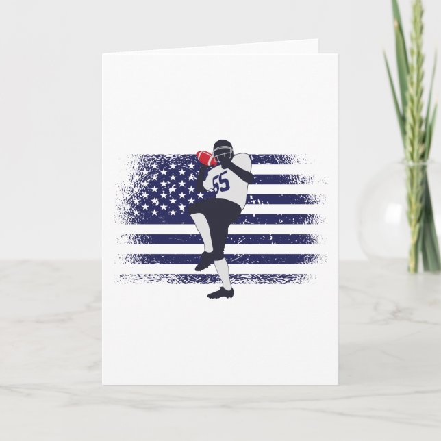 Tarjeta Bandera de Estados Unidos de la camiseta de un hin (Anverso)