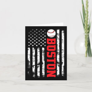 Tarjeta Bandera De Estados Unidos En El Béisbol De Boston
