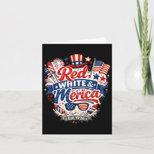 Tarjeta Bandera de Estados Unidos Patriótica 4 de Julio Ho