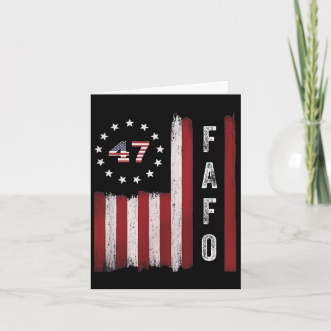 Tarjeta Bandera de Fafo Trump Gracioso (Anverso)
