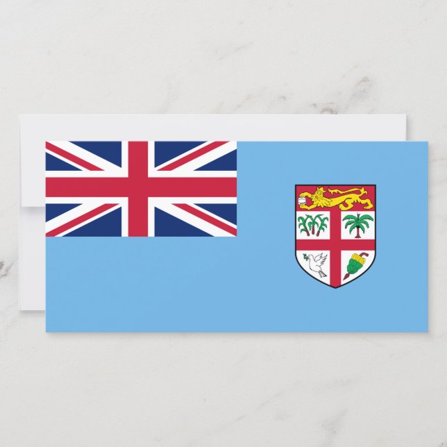 Tarjeta Bandera de Fiji (Fiji) (Anverso)